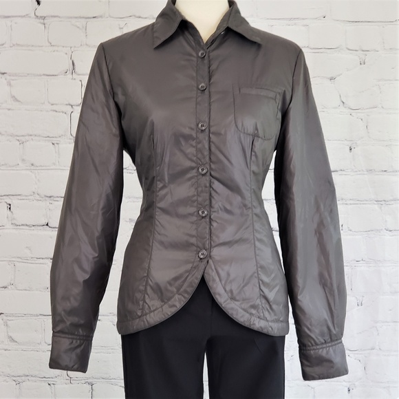 Armani Collezioni Lightweight Gray Puffer Jacket/Blazer, EU 48 / Size 12 - Picture 4 of 10